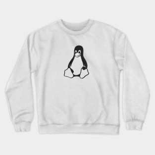 Tux 3D - Black Crewneck Sweatshirt